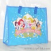 blue cartoon printed poly woven bag,organza woven bags