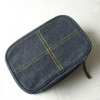 blue denim cosmetic bag