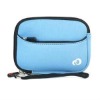blue eoprene Camera Case with zipper