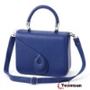 blue fashion pu ladies handbags hard shape shoulder bag
