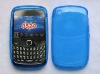 blue finger grain tpu case for blackberry 8520