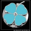 blue four leaf clover hand banger purse hook hanger holder