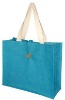 blue jute bag