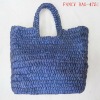 blue paper beach bag