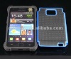 blue pc tpu silicone TRIPLE LAYER HYBRID IMPACT combo hard case cover for SAMSUNG GALAXY S II 2 i777 ATTAIN i9100 AT&T