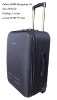 blue polyester travel suitcase