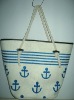 blue straw bag