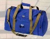 blue travel bag with simple design
