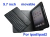 bluetooth keyboard with leather casae for Ipad 2nd movable