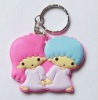 boy and girl key chain,pink key chain,key ring parts,pvc key ring