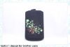 brand new flower design PU leather  cell mobile case high quality