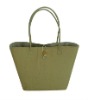 brief design straw woven tote bag