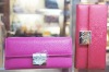 bright color good quality leather wallets ladies