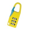 bright-colored luggage lock