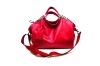 bright red shoulder bag