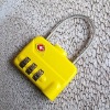bright yellow TSA combination lock