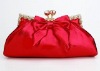 brilliant bowknot embellished crystal bow satin evening bag