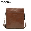 brown color cowhide leather man shoulder bag