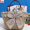 brown fashion straw bag