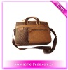 brown leather briefcase bag