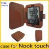 brown leather case for nook simple touch,for nook2 leather case