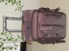 brown ployester decorative suitcases