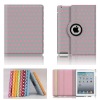 built-in brace web with 360 degree rotating leather cover case for ipad2