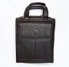 business men leather brief case  computer bag