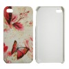 butterfly PU leather case for iphone  4s