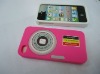 camera design silicone protector case for Apple iphone 4G 4GS