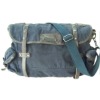 canvas and leather shoulder bag