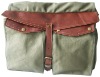 canvas and top quality leather messenger bag