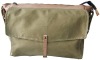 canvas and top quality leather travel bag