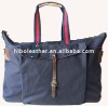 canvas and top quality leather travel bag