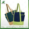 canvas  beach tote bag with outside pockets