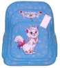canvas cartoon blue nice pretty cat jansport backpack
