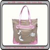 canvas ladies'  tote bag with accessories