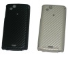 carbon fiber flip leather pouch for Sony Ericsson Arc LT15i X12