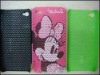 carton pattern design back case with soft mesh material for iphone mobile phone