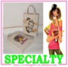 cartoon pattern small canvas gift bag