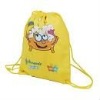 cartoon priting yellow Drawstring Bag