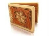 carved genuine leather wallet
