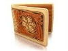 carved genuine leather wallet