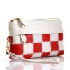 casual checked genuine leather bags fashion