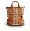 charming quality plaid PU leather handbag