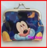 cheape promotional metal clip printed pvc coin purse