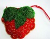 cherry fruit beaded coin purse wallet