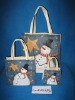 christmas canvas hand bag