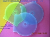 clam shell transparent colorful cd case