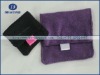 clamshell suede pouch